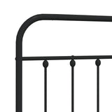 Metal Replace Headboard Black 140 cm 352611