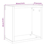 Wall Cube Shelves 6 pcs Artisan Oak 30x15x30 cm Engineered Wood 856581