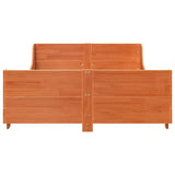 Bed Frame without Mattress Wax Brown 160x200 cm Solid Wood Pine 3302278