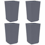 ZNTS Garden Planters 4 pcs Blue Grey 32.5x32.5x57 cm PP 367851