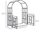 Steel Garden Arch with Gate 61633141