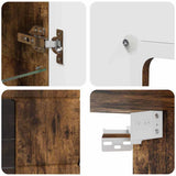 Wooden Cabinet Smoked Oak 50 x 29 x 100 cm Engineered Wood 880226