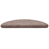Stair Mats Self-adhesive 30 pcs 56x17x3 cm Light Brown Half Round 3365679