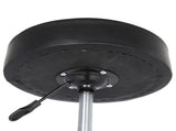 Round Stool Plastic Arch Feet Rotation Bar Stool Black 01948759
