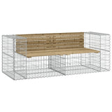 Garden Bench Natural Wood and Galvanised Steel 3196238