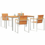 Garden Dining Set 5 pcs Solid Wood Acacia 3334807