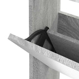 Shoe Cabinet with Mirror 3-Layer Grey Sonoma 63x17x102.5 cm 342639