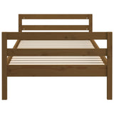 Bed Frame without Mattress Honey Brown 75x190 cm Small Single Solid Wood Pine 821642