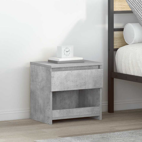 ZNTS Bedside Cabinets 2 pcs Concrete Grey 40x30x39 cm Engineered Wood 803452