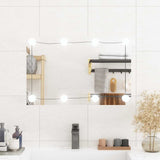 Wall Mirror with LED Lights 40x60 cm Glass Rectangle 3189152
