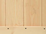 Sliding Door Natural and White 90 x 210 cm Solid Pine Wood 3445086