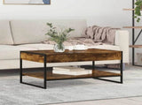 Coffee Table Smoke Oak 80 x 50 x 40 cm Engineered Wood 886440