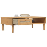 Coffee Table SENJA Rattan Look Brown 100x55x33 cm Solid Wood 358046