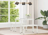 Dining Table White 60 x 60 x 75 cm Solid Pine Wood 892780