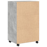 Rolling Cabinet Concrete Grey 55x40x91 cm Engineered Wood 853185