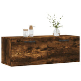 Wall Cabinet Smoked Oak 100x36.5x35 cm Engineered Wood 830129