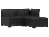 3-Seater Garden Sofa Rattan Look PP Anthracite 8011884