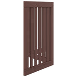 Dog Gate Foldable 3 Panels Brown 150 cm Poplar Wood 352260