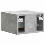 Wall-Mounted Bedside Cabinet with Drawer 2 pcs Concrete Grey 898942