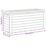 Garden Storage Box Anthracite 116x44x55 cm 49445