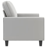2-Seater Sofa Light Grey 140 cm Microfibre Fabric 348982
