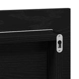 Mirror Black oak 80 x 37 cm Glass and Engineered Wood 863308
