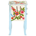 ZNTS Hand Painted Bedside Cabinet 40x30x50 cm Solid Mango Wood 323541