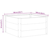 Garden Raised Bed WPC 100x100x54 cm Grey 43605