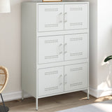 Highboard White 68x39x113 cm Steel 842963