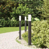 Bollard Lights with Sensor&Outlet 3 pcs 80 cm Black IP44 4006092