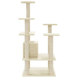 Cat Tree with Sisal Scratching Posts Cream 110 cm 171479