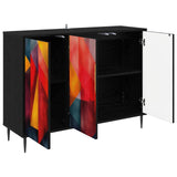Sideboard HEESCH Black Oak 102 x 33 x 76 cm Engineered Wood 8006978