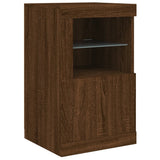 Sideboard with LED Lights Brown Oak 142.5x37x67 cm 3209071