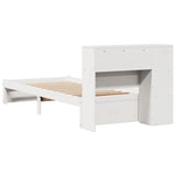Bookcase Bed without Mattress White 100x200cm Solid Wood Pine 3322376
