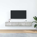 TV Cabinets 2 pcs Concrete Grey 80x31x25.5 cm Engineered Wood 861515