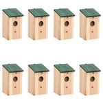 ZNTS Bird Houses 8 pcs Wood 12x12x22 cm 276006