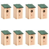 ZNTS Bird Houses 8 pcs Wood 12x12x22 cm 276006