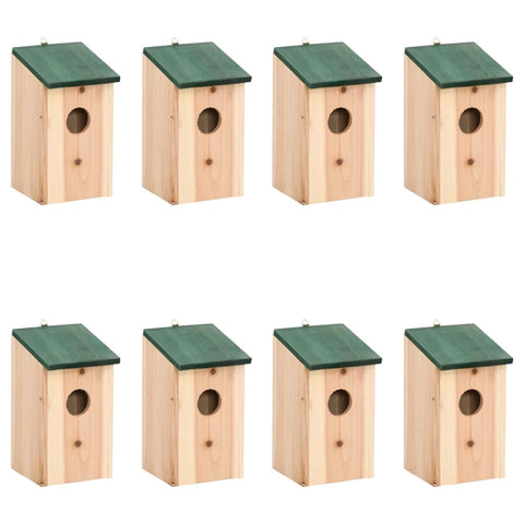 ZNTS Bird Houses 8 pcs Wood 12x12x22 cm 276006