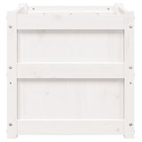Garden Planter White 50x50x50 cm Solid Wood Pine 837416