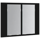 LED Bathroom Mirror Cabinet Black 60x12x45 cm Acrylic 804957