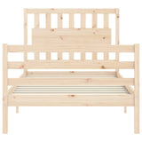 Bed Frame without Mattress 100x200 cm Solid Wood 3194301