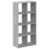Room Divider Bookcase Grey Sonoma 69.5x29x137.5 cm Engineered Wood 858026