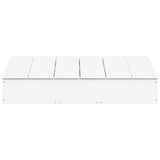Sandpit with Cover White 111x111x19.5 cm Solid Wood Pine 832607