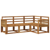 Outdoor Sofa Set 4 pcs Natural Solid Acacia Wood 3385175