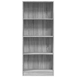 Bookcase Grey Sonoma 60x24x143 cm Engineered Wood 857817