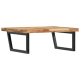 Basin Shelf Wall Mounted Steel and Solid Wood Acacia 3302943