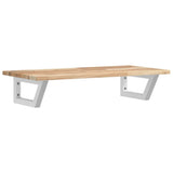 Basin Shelf Wall Mounted Steel and Solid Wood Acacia 3302674
