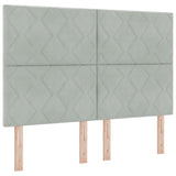 ZNTS Bed Frame Light Grey 140x190 cm Velvet 3345005