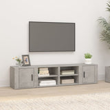TV Cabinets 2 pcs Concrete Grey 80x31.5x36 cm Engineered Wood 819445