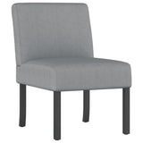 Slipper Chair Light Grey Fabric 352457